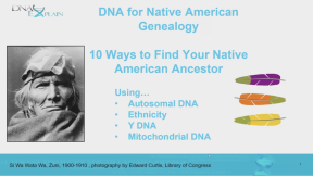 Thumbnail ki he DNA for Native American Genealogy