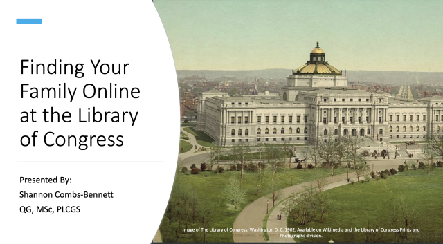 Miniatura dla Finding Your Family Online at the Library of Congress