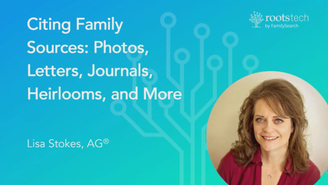 Miniatura para Citing Family Sources: Photos, Letters, Journals, Heirlooms, and More