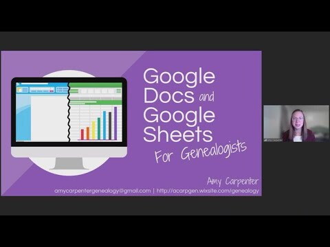 Google Docs and Google Sheets for Genealogists -н өнгөц зураг