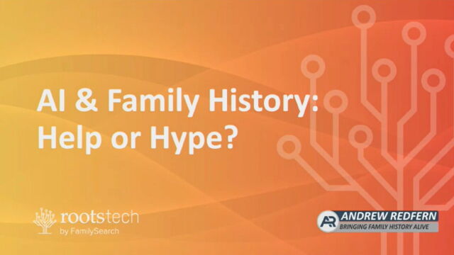 AI and Family History: Help or Hype? 섬네일