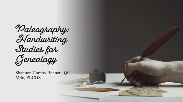 Miniatura dla Paleography: Handwriting Studies for Genealogy