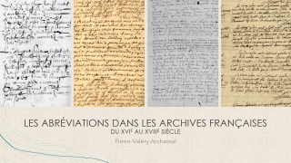 Vignette de Les abréviations dans les archives françaises depuis le XVIe siècle