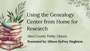 Thumbnail ki he Using the Genealogy Center from Home for Research