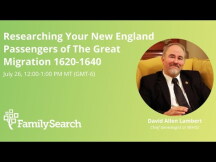 Thumbnail van Researching Your New England Passengers of The Great Migration 1620-1640