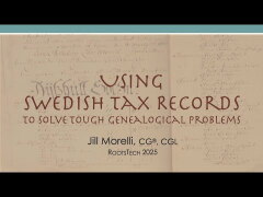 Thumbnail van Using Swedish Tax Records to Solve Tough Genealogical Problems