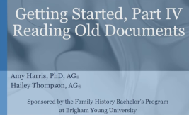 Thumbnail for Getting Started Part 4: Reading old documents - Webinar
