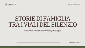 Immagine in miniatura per Storie di famiglia tra i viali del silenzio: il valore dei cimiteri nella ricerca genealogica